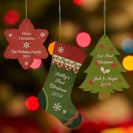 Festive Wood Ornament