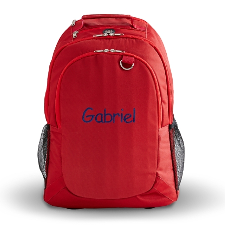 Solid Embroidered Rolling Backpack - Boy