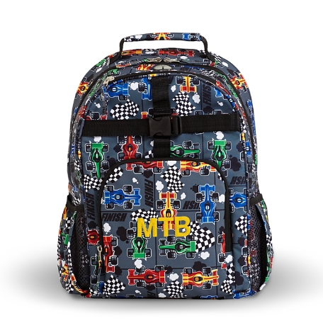 Playful Print Racing Backpack Collection