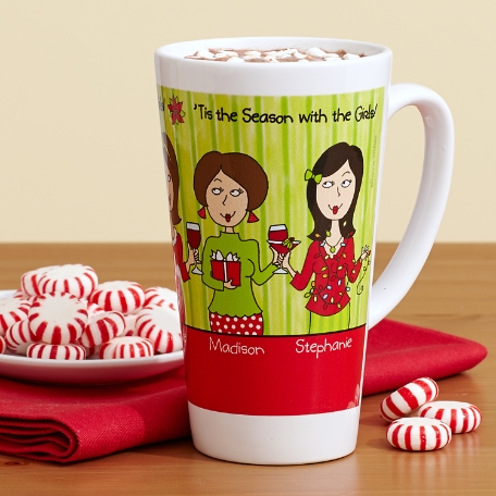 'Tis The Season With The Girls Latte Mug