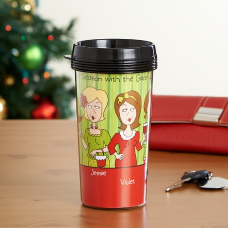 'Tis The Season With The Girls Travel Mug