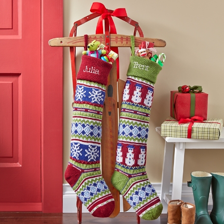 Festive Knit Christmas Stocking