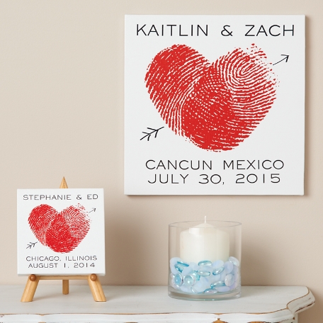Fingerprint Heart Canvas