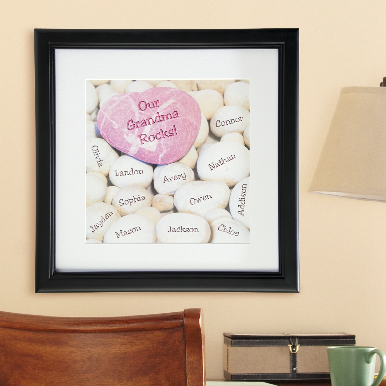 Heart Rocks Square Framed Print