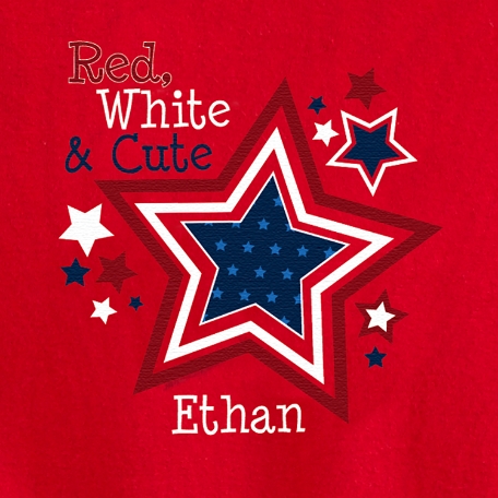 Red, White and Cute Bodysuit