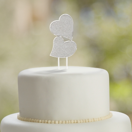 Double Hearts Cake Topper Personal Creations