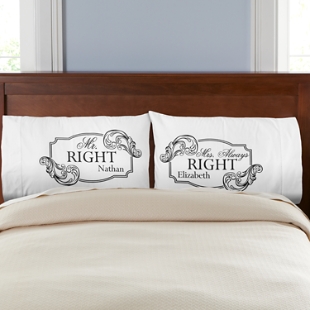 ight Mrs. Always Right Pillowcases - Set of 2Mr. R