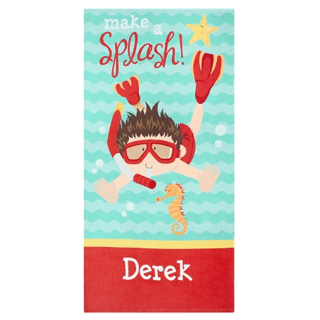Big Splash Beach Towel-Standard- Diver