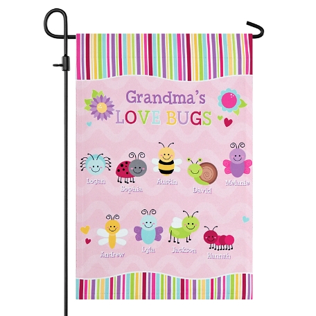 Love Bugs Garden Flag w/ Stake