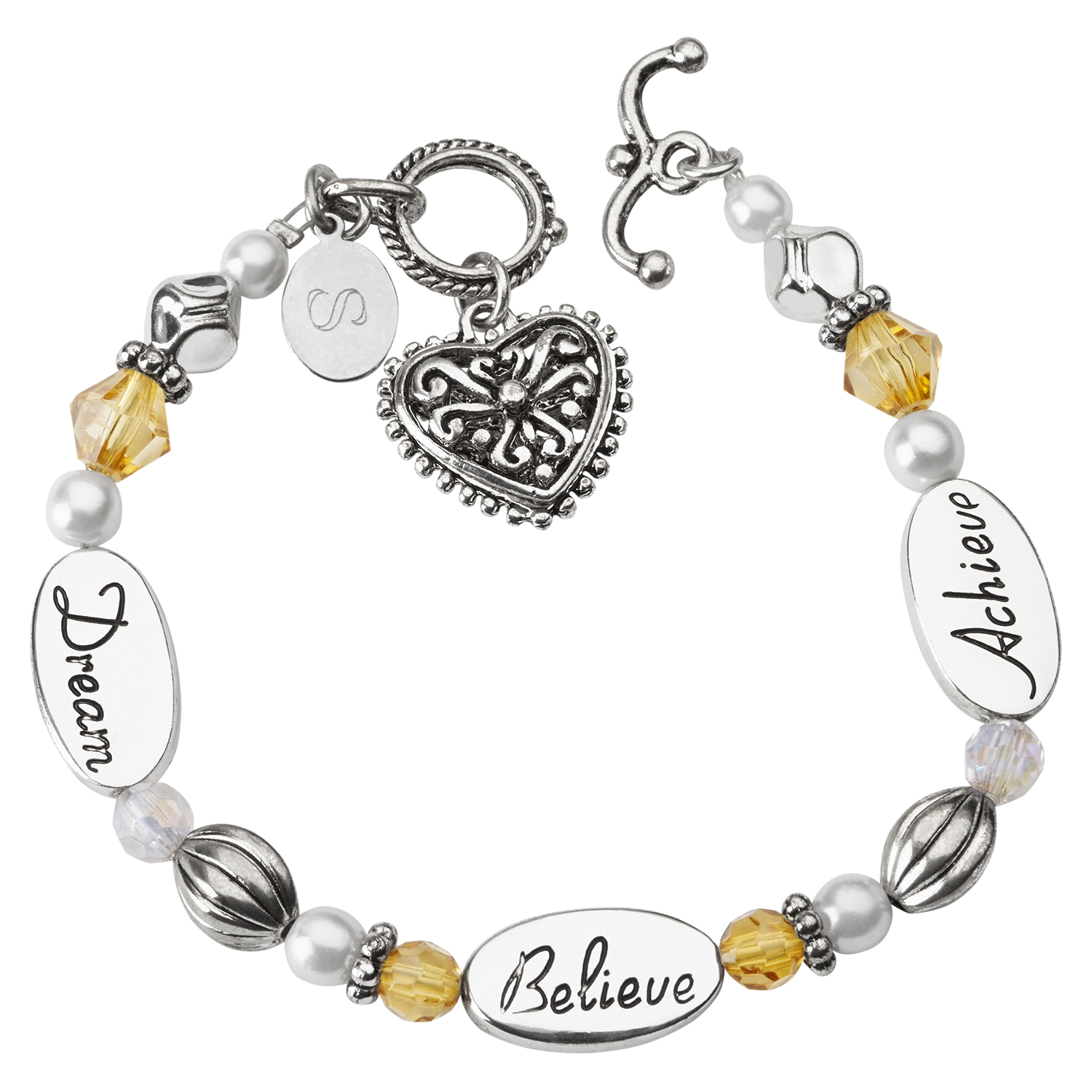 Download Dream Believe Achieve Sentiment Bracelet Personal Creations