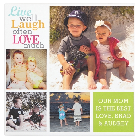 Live Laugh Love Photo Canvas - 16x16-Unframed