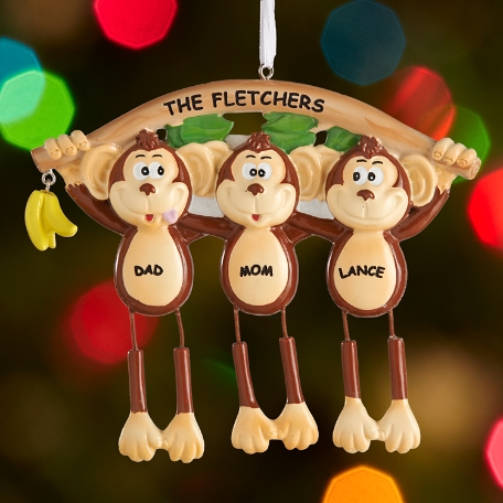 Monkey Family Ornament
