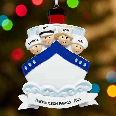 Cruise Ship Family Ornament