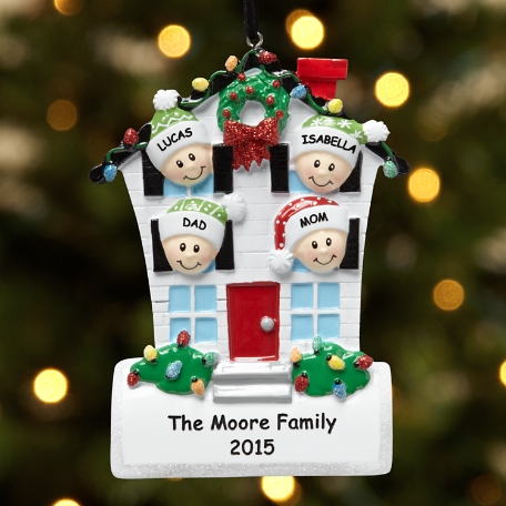 Family in House Ornament
