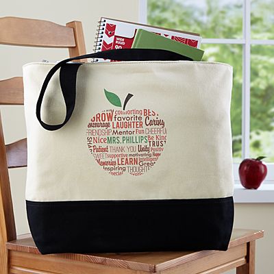 Tote bag Teacher Christmas gift Teacher apple cotton bag Teacher cotton bag Teacher Gift bag End of school gift Teacher Gift Bag