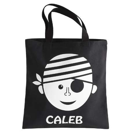 Ghostly Glow Glow In The Dark Halloween Black Treat Bag - Pirate