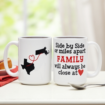 Miles Apart, Close at Heart Mug - 15oz