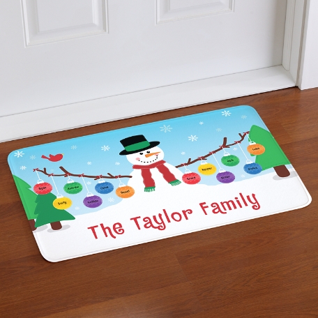 Whimsical Snowman Comfort Mat