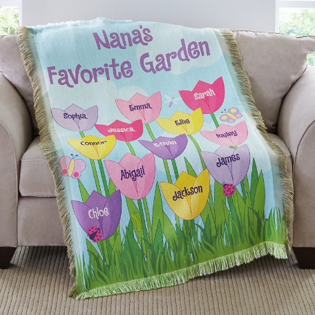 Tulip Garden Throw