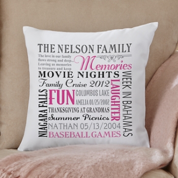 Remember When Family Throw Pillow