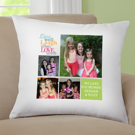 Live Laugh Love Photo Pillow