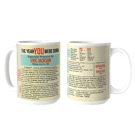 The Year You Were Born Mug - 15oz