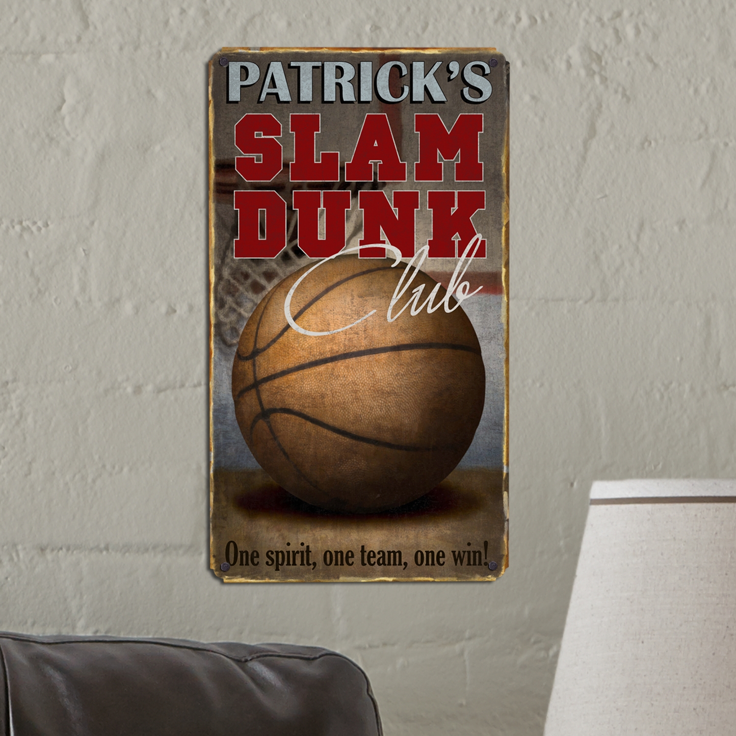 Slam Dunk Metal Sign