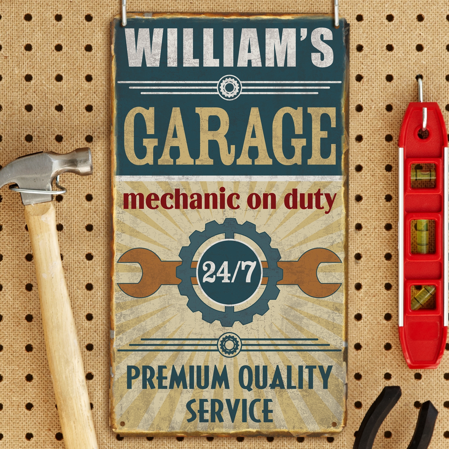 Expert Mechanic Personalized Metal Sign