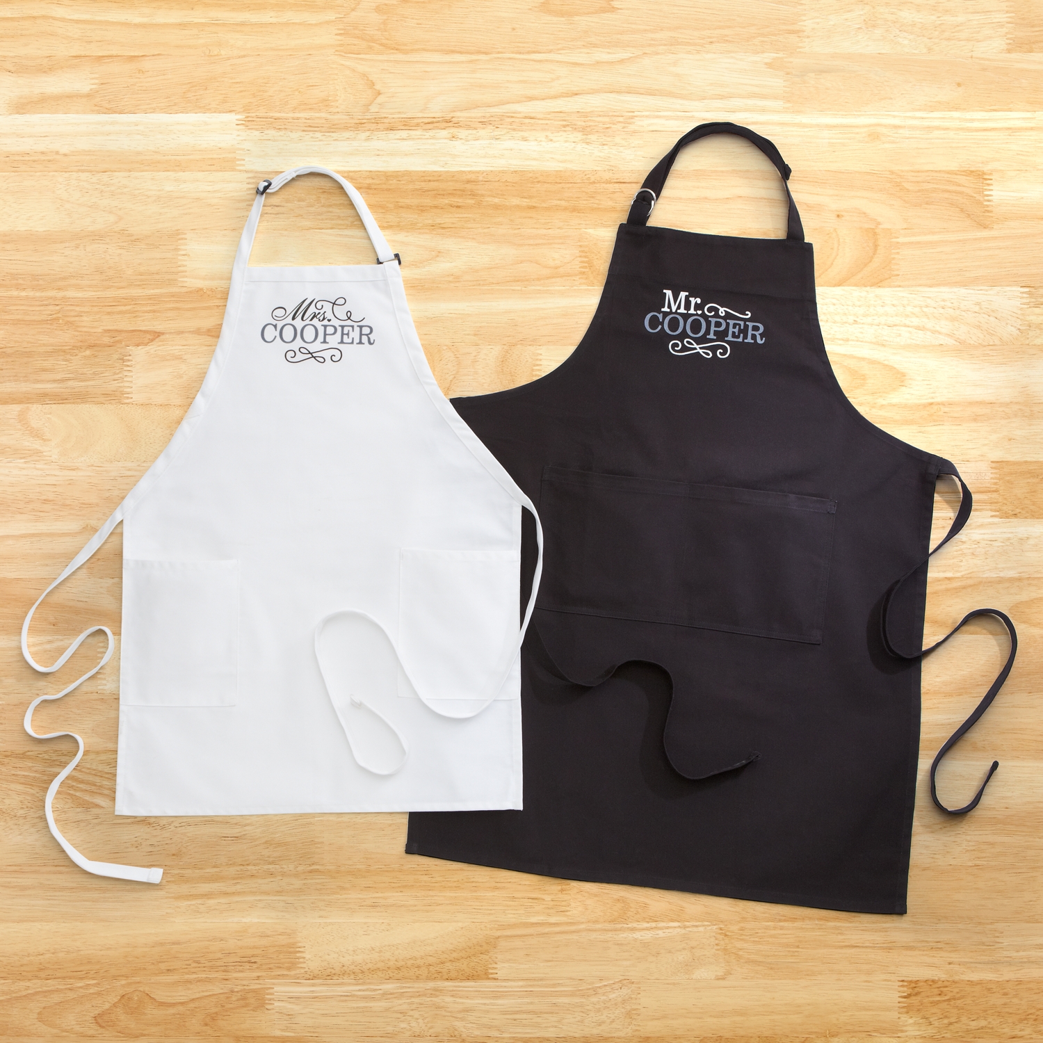 his and her aprons set