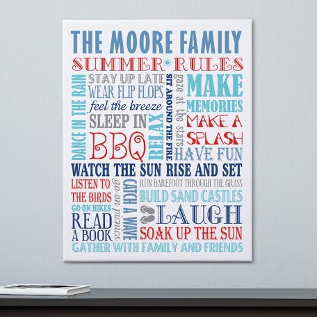 Summer Rules Canvas