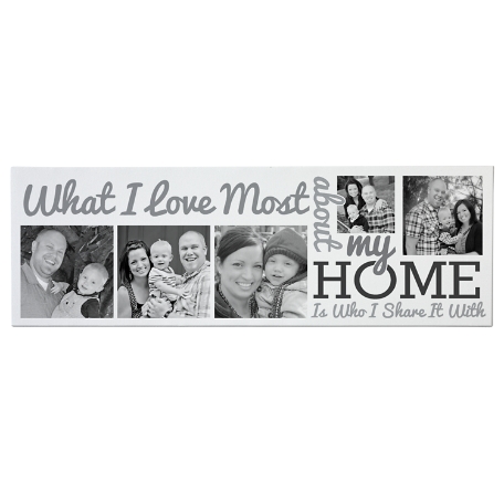 Heart of the Home Photo Canvas - B & W 9x27
