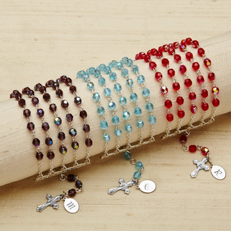 Birthstone Rosary Beads Bracelet