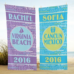 Splash of Memories Beach Towel