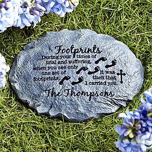 Footprints of Faith Garden Stone