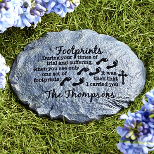 Footprints of Faith Garden Stone