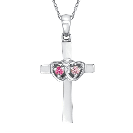 Promise Cross Birthstone Necklace