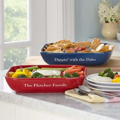 All-In-One Vibrant Personalized Chip & Dip Platter