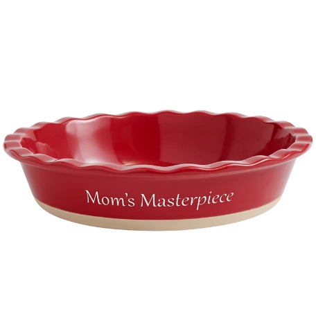 Any Message Stoneware Pie Dish - Red