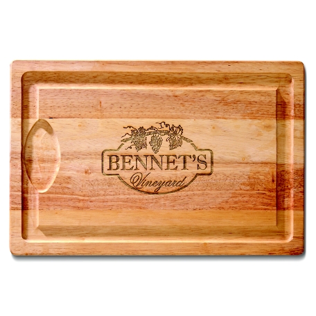 Personalized Maple Wood Carving Board - Vineyard