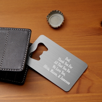 Secret Message Wallet Bottle Opener