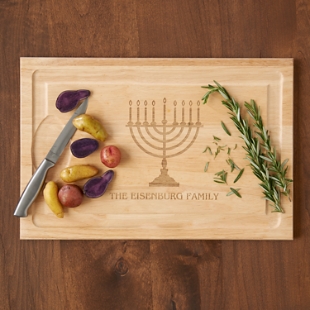 Hanukkah Maple Wood Cutting Board