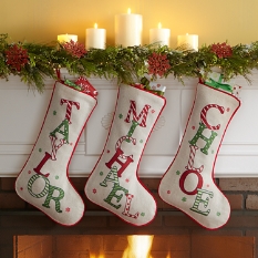 Festive Name Christmas Stocking