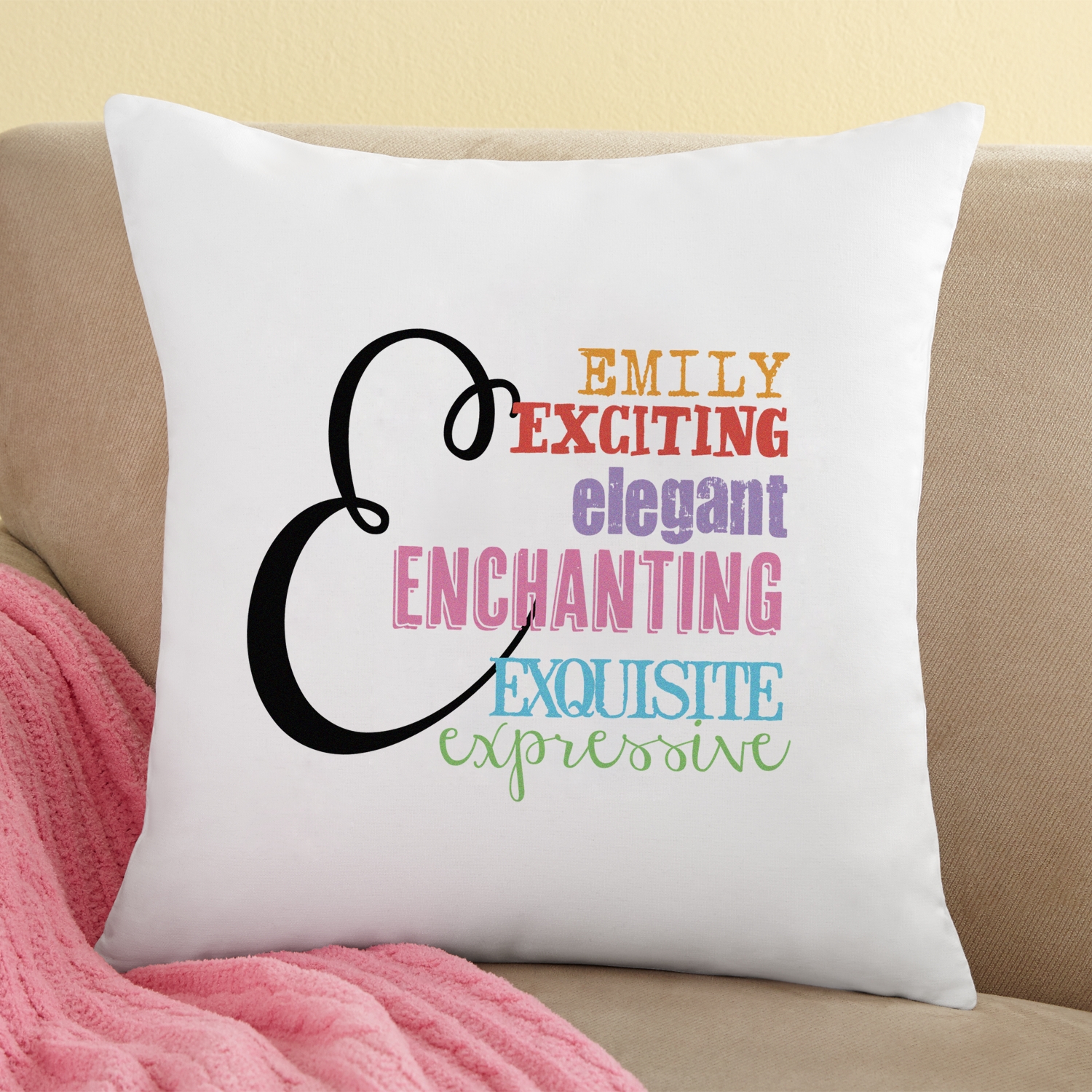 All About Her Personalized Throw Pillow