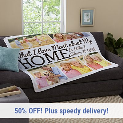 Heart Of the Home Plush Photo Blanket