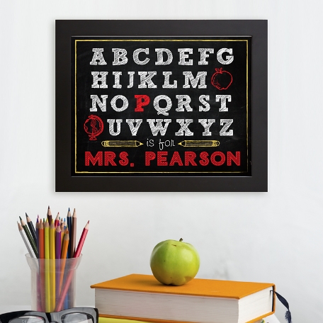 Alphabet Teacher Framed Print