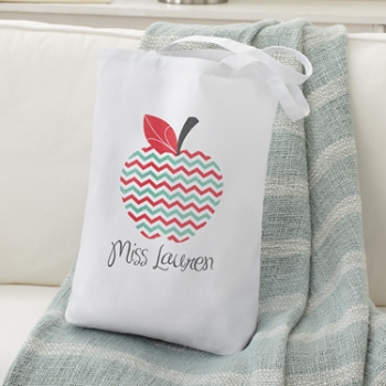 Chevron Apple Tote Bag