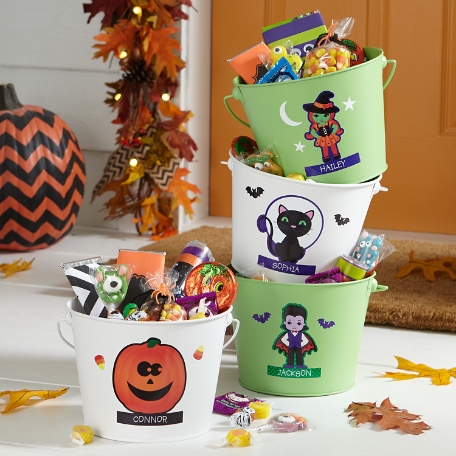 Spooktacular Halloween Metal Treat Pails
