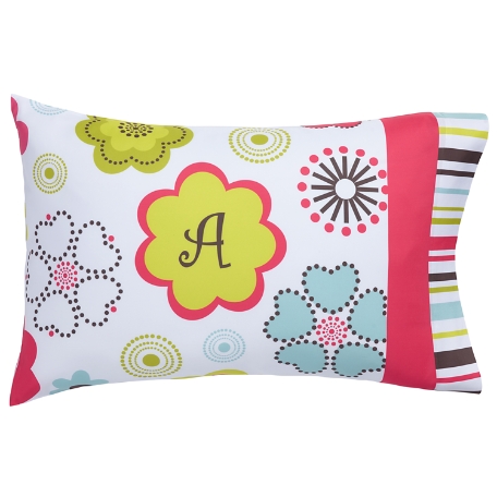 Fun Flowers Pillowcase - Initial