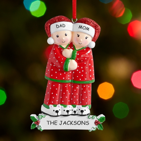 Pajama Couple Ornament