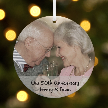 Picture-Perfect Milestone Photo Message Round Ornament